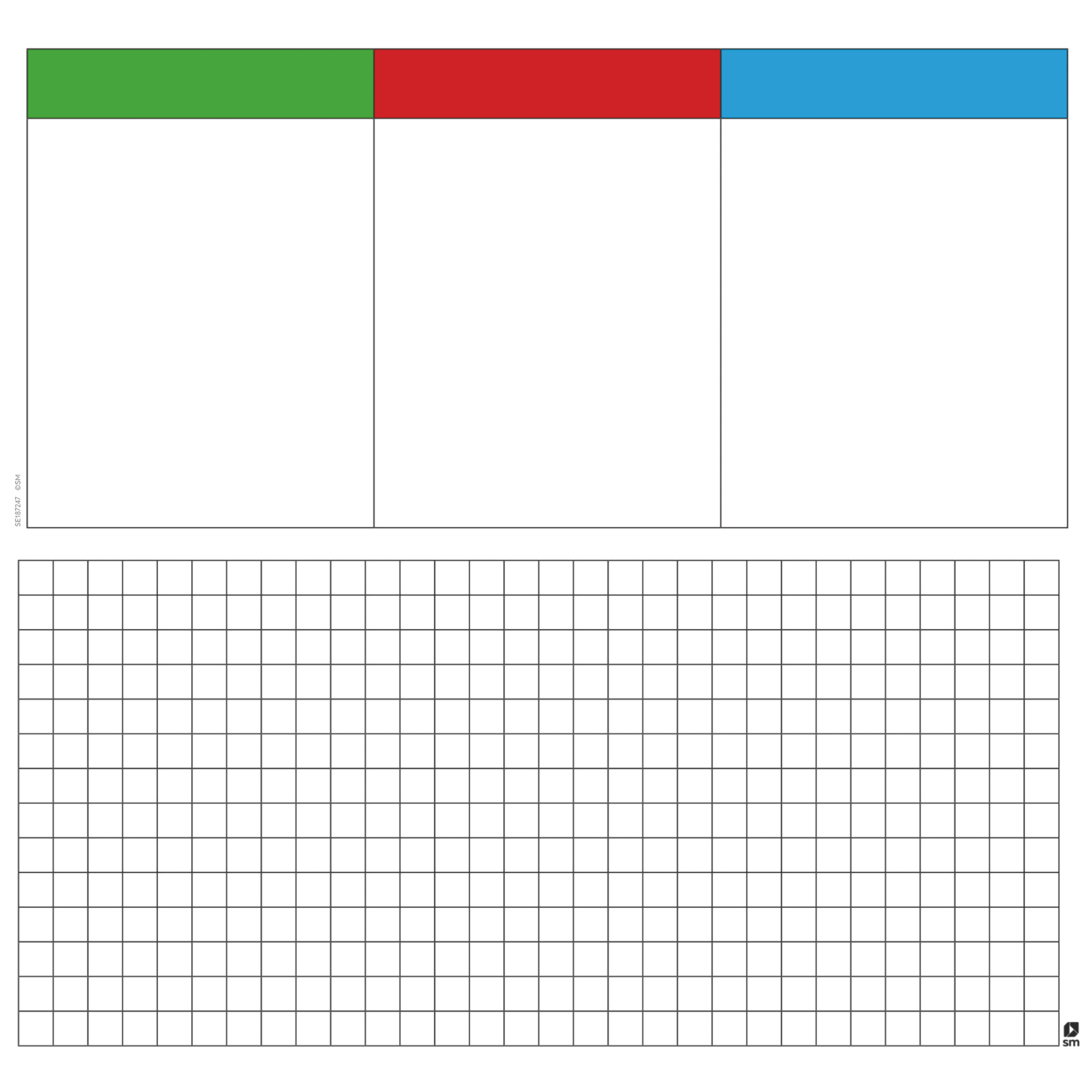 808612 - Pizarra de cuadrícula y tabla de valor posicional (pack 30) - Piensa Infinito - 2º